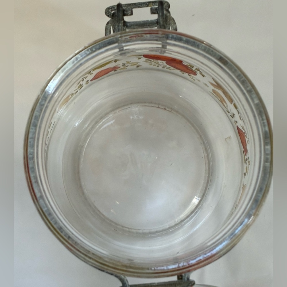 VINTAGE GLASS CANISTER STORAGE JAR ARC FRANCE SPICE OF LIFE DESIGN - Picture 7 of 9